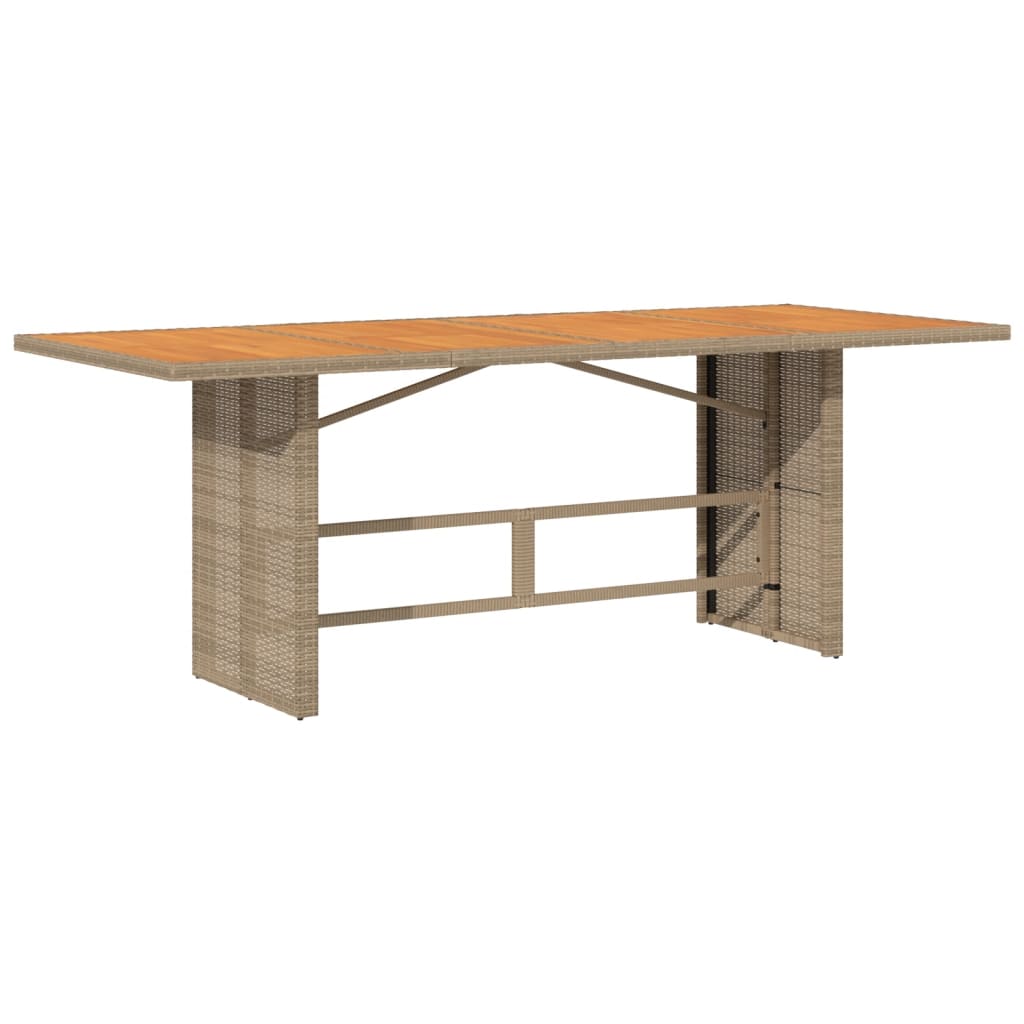 9 Pcs conjunto de jantar p/ jardim com almofadões vime PE bege