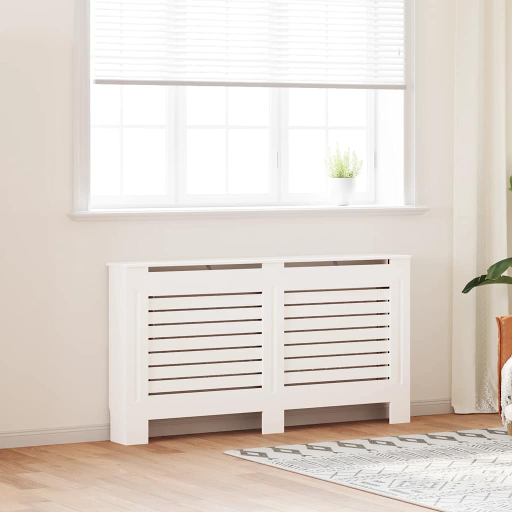 Cobertura de radiador 152x19x81,5 cm MDF branco