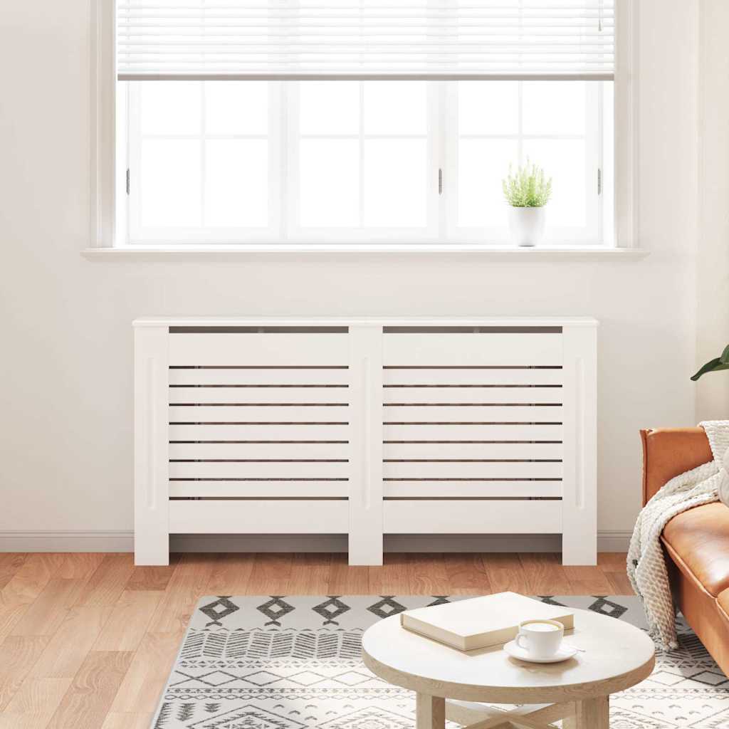 Cobertura de radiador 152x19x81,5 cm MDF branco