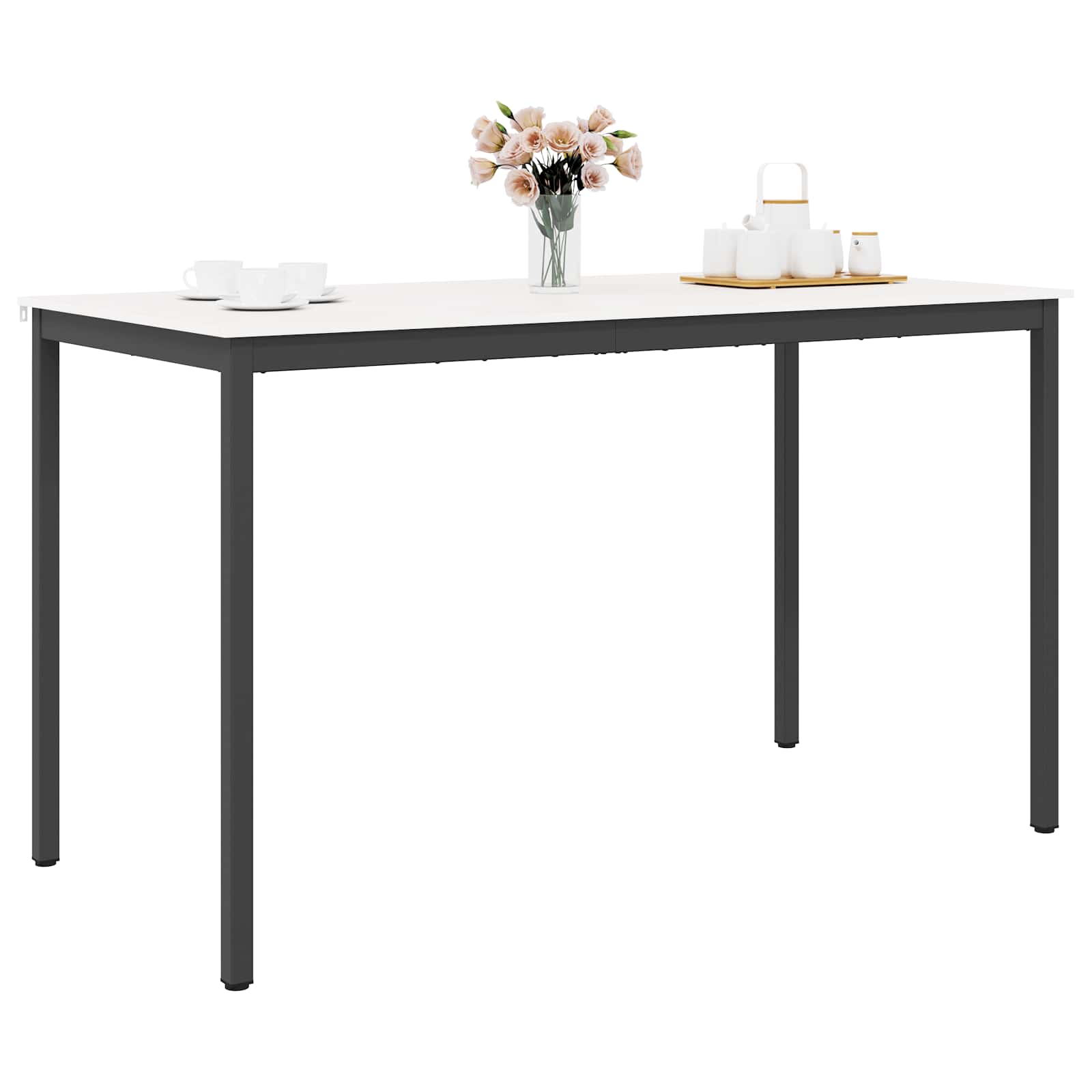 Mesa de bar branco 180 x 90 x 105 cm madeira de pinheiro sólida
