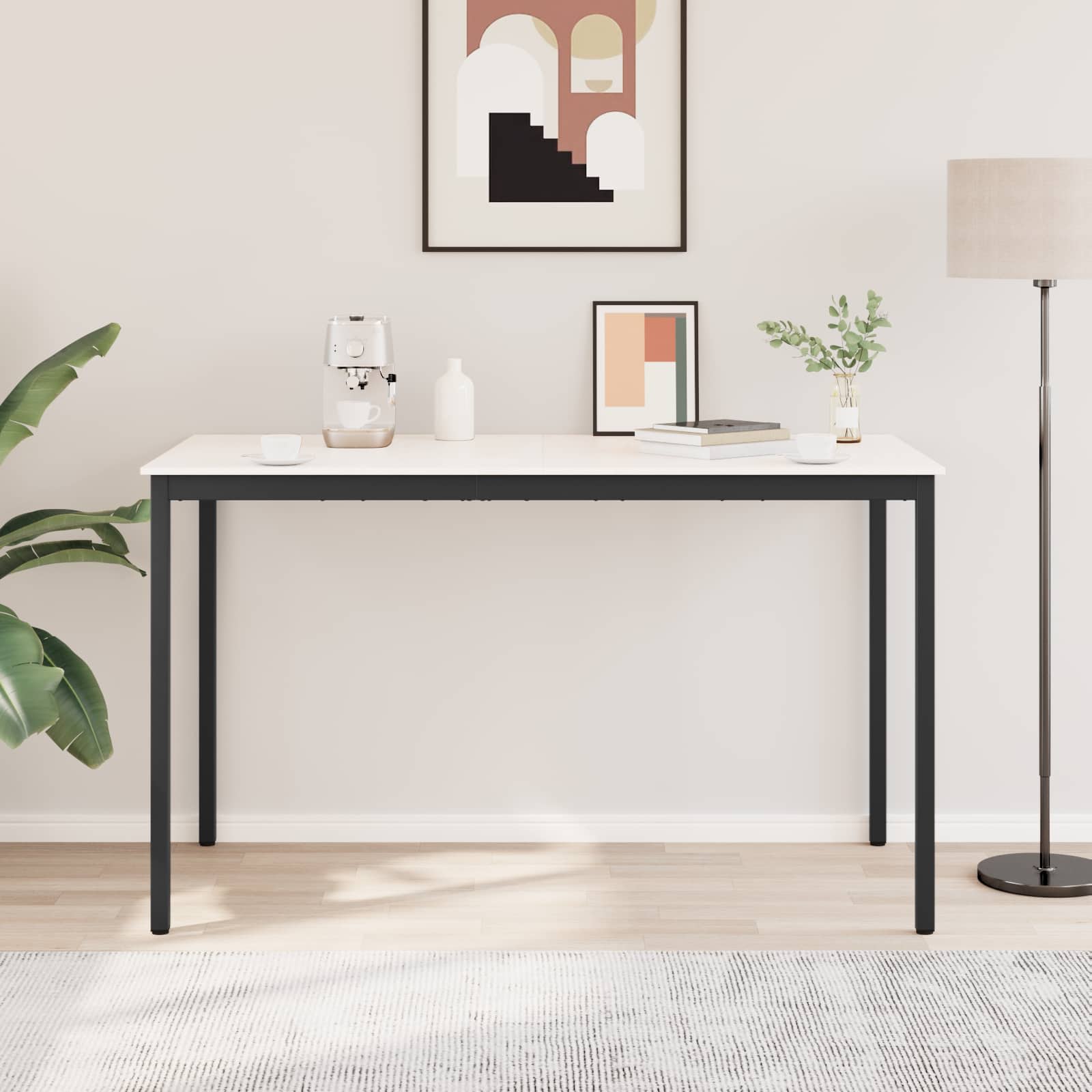 Mesa de bar branco 180 x 90 x 105 cm madeira de pinheiro sólida