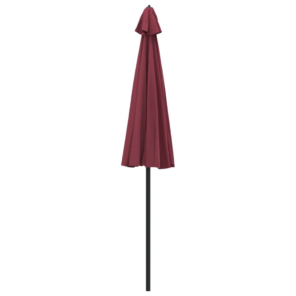 Guarda-sol exterior c/ mastro alumínio 270 cm vermelho bordô