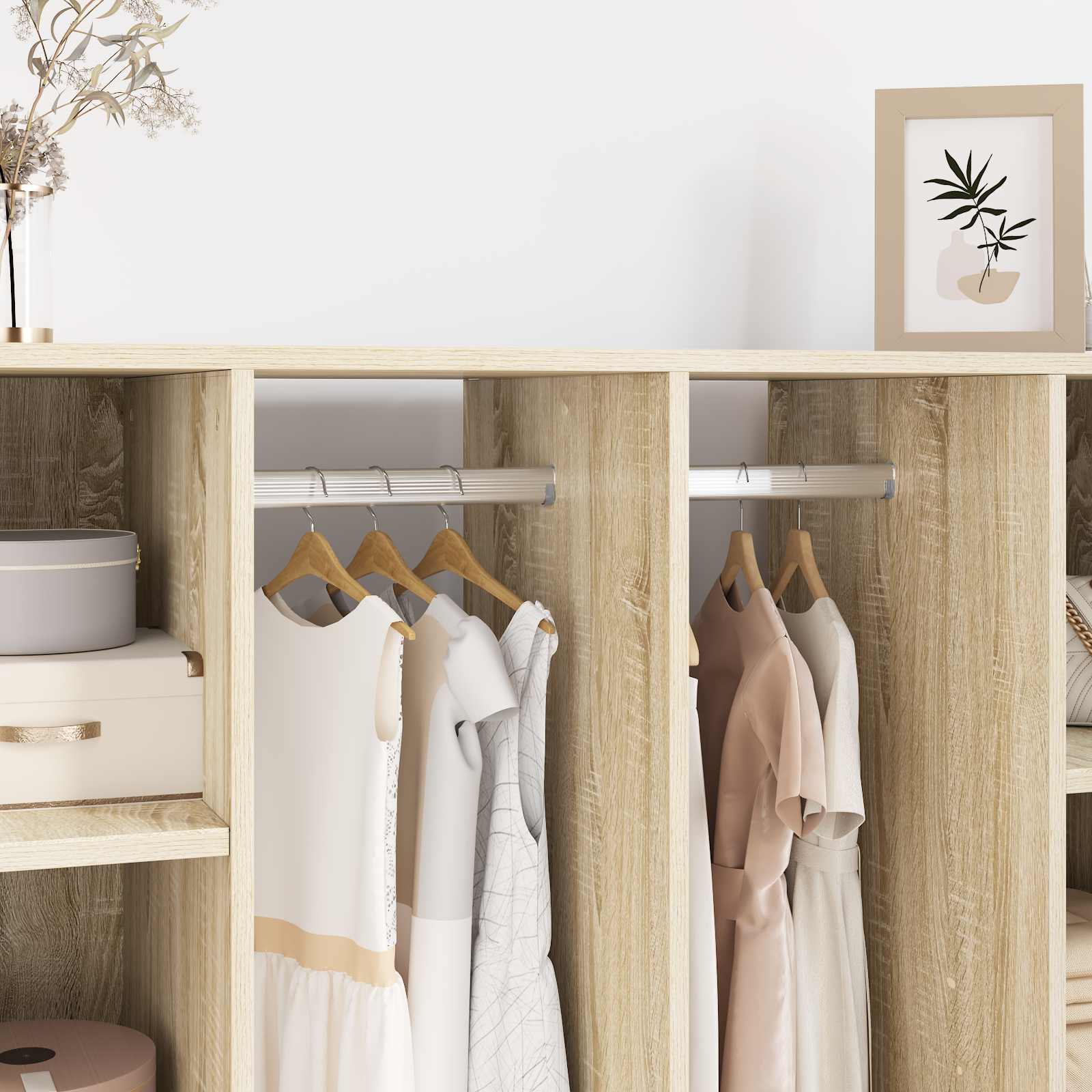 Viga de closet 12 unid. prateado 316 x 15 x 29 mm