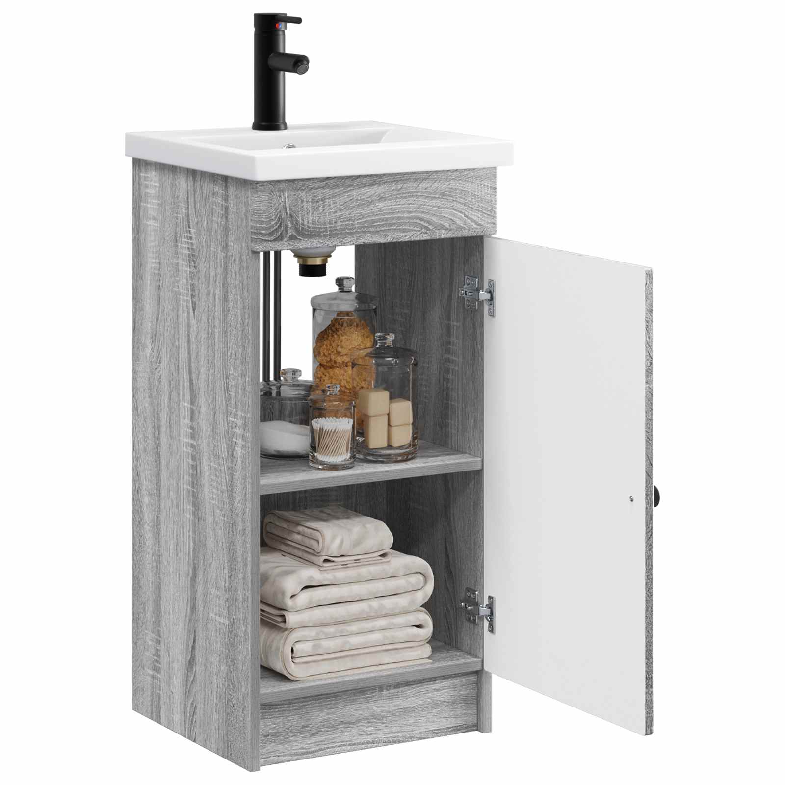 Gabinete de banheiro com pia sonoma cinzento 42 x 40 x 84,5 cm