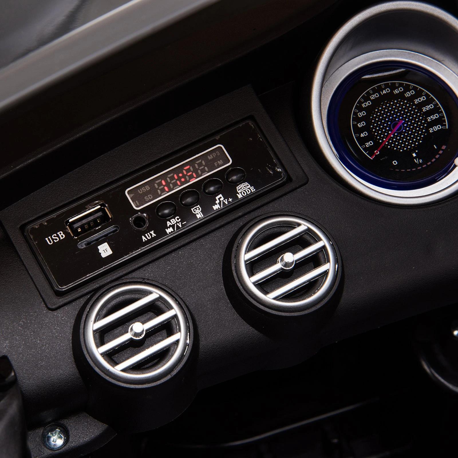 Carro elétrico mercedes amg 12v para crianças de 3-5 anos com controle remoto música luzes abertura da porta 115x70x55cm preto