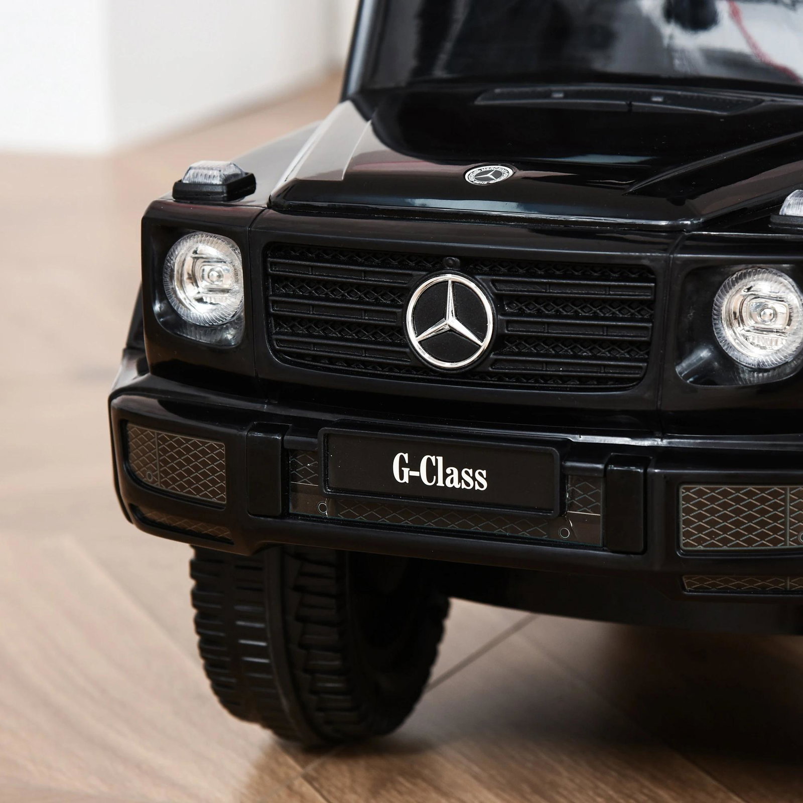 Carro de Passeio Carro Andador para Crianças acima de 12 Meses Mercedes G350 com Buzina Capô Removível Encosto e Suporte de Prot