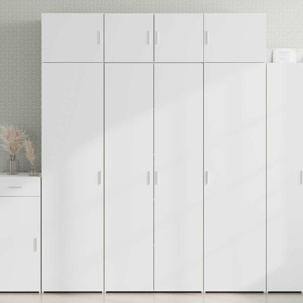 Armário de arrumação 80x42,5x225 cm derivados de madeira branco
