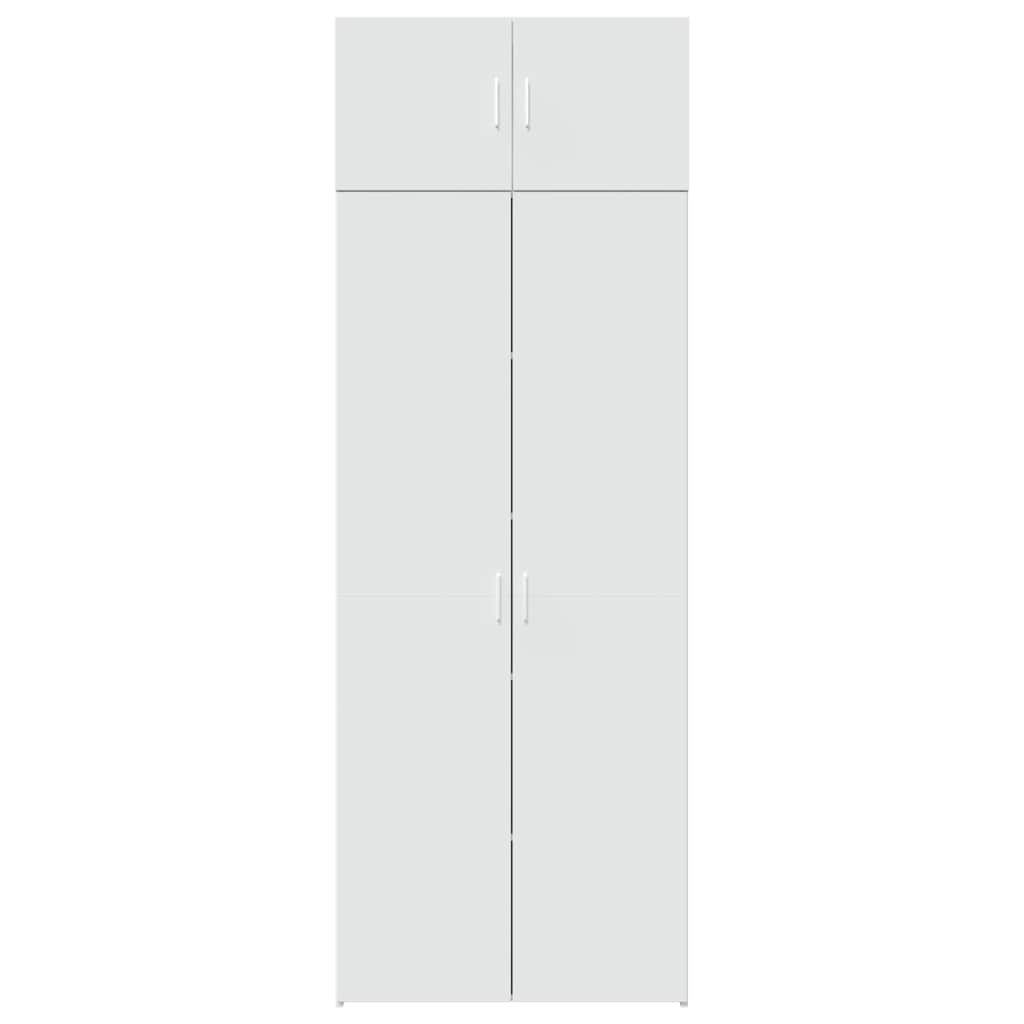 Armário de arrumação 80x42,5x225 cm derivados de madeira branco