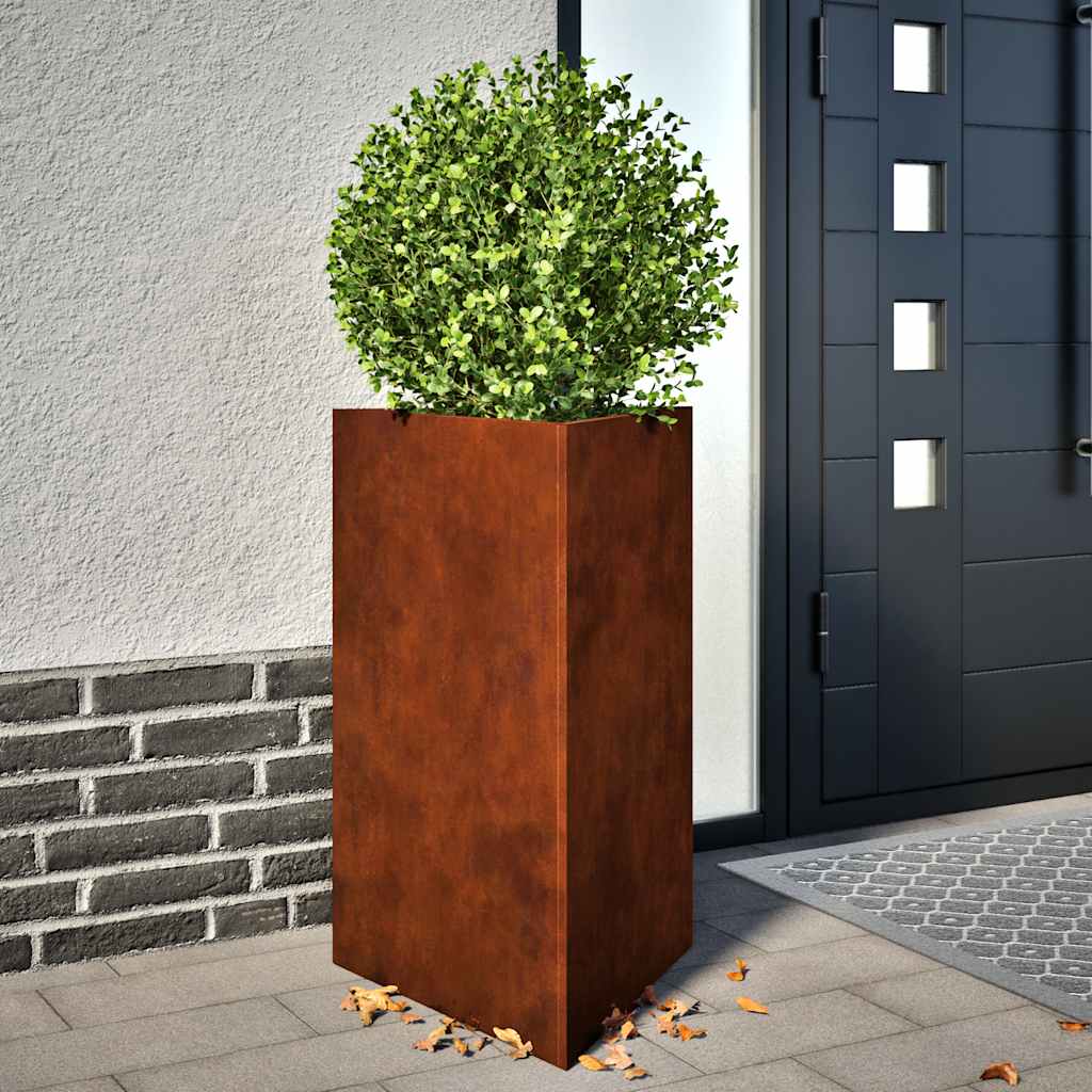 Garden planters 2 pcs triangular aço resistente às intempéries