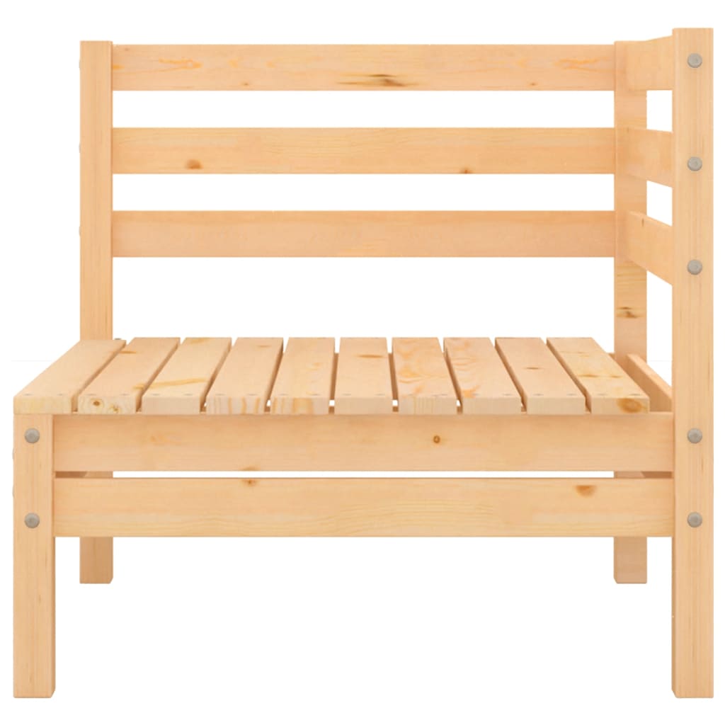 8 Pcs conjunto lounge de jardim pinho maciço