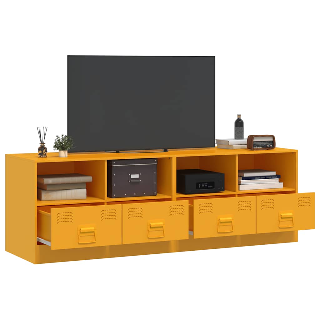 Móveis de TV 2 pcs 67x39x44 cm aço amarelo mostarda