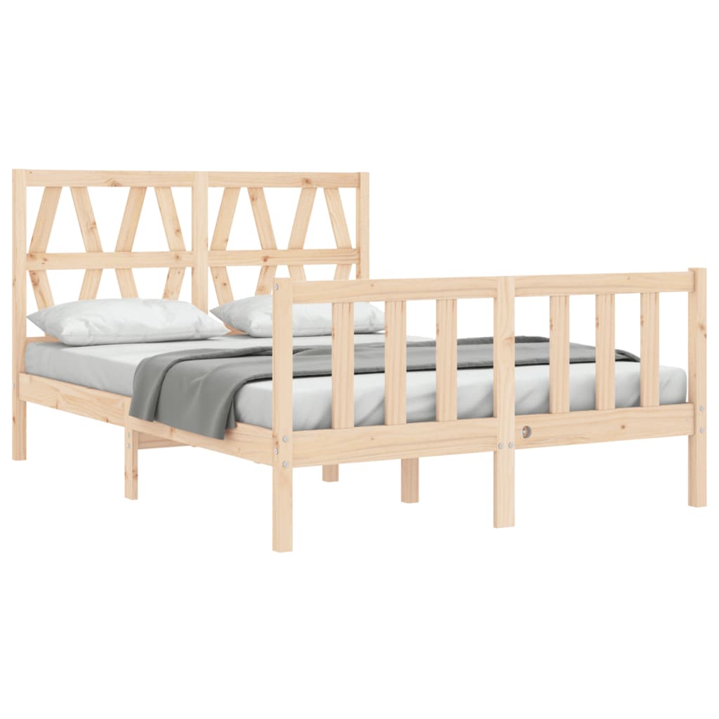 Cama sem colchão 140x200 cm madeira de pinho maciça
