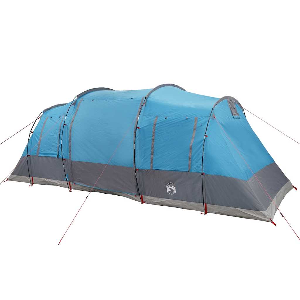 Tenda familiar túnel para 6 pessoas impermeável azul