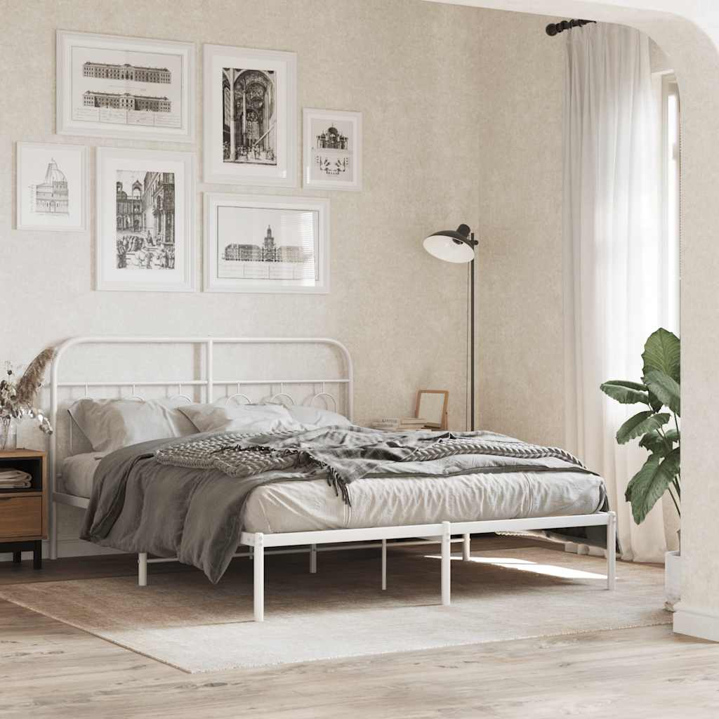 Cabeceira de substituição 140 cm metal branco