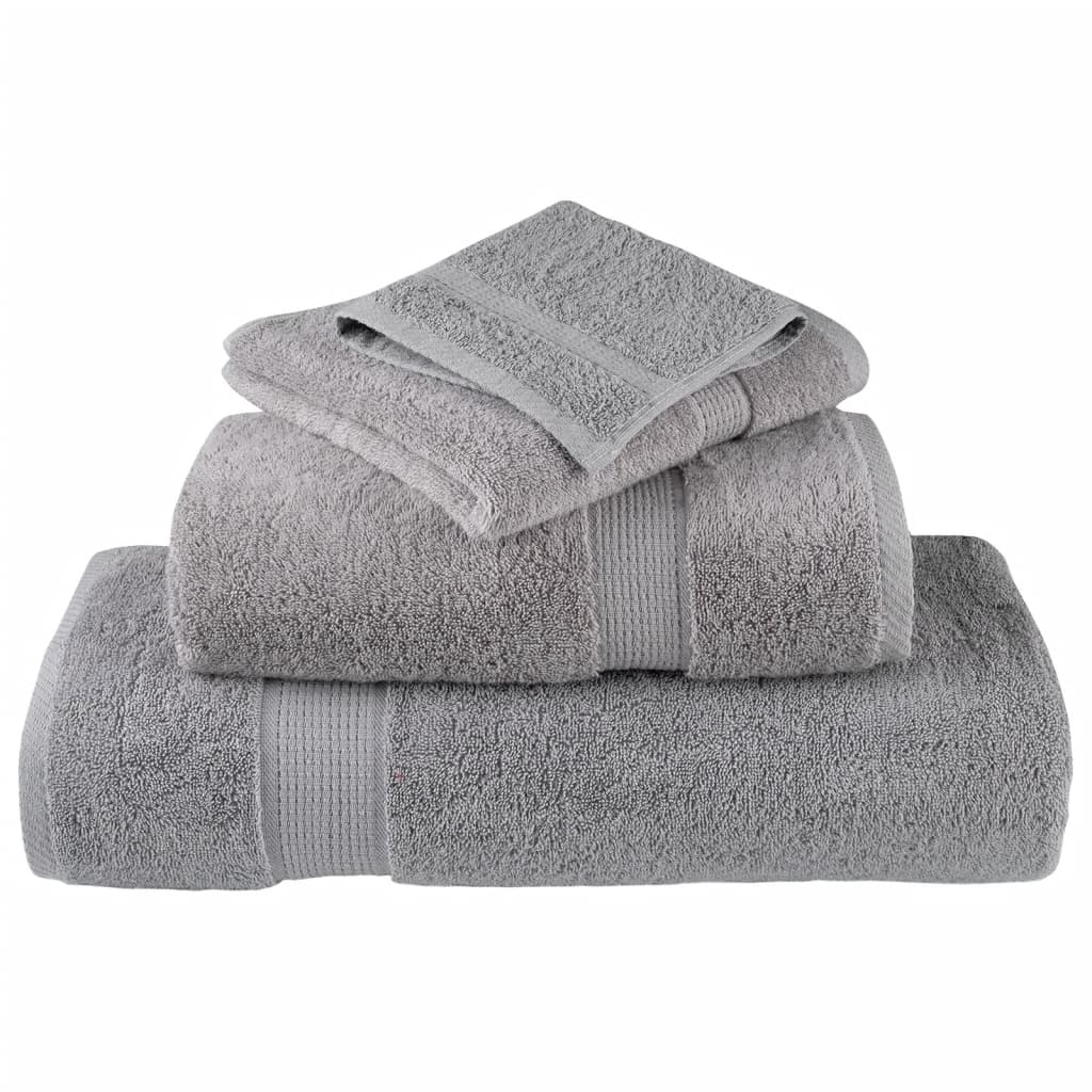 Toalhas de banho premium solund 4pcs 100x150cm 600gsm cinzento