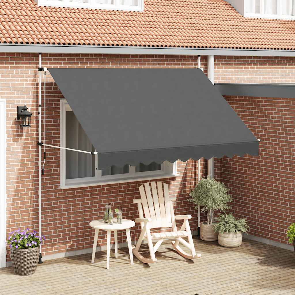 Toldo retrátil manual 300 cm antracite