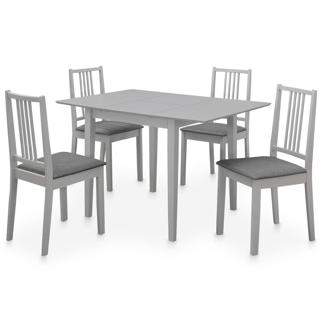 5 Pcs conjunto de jantar MDF cinzento