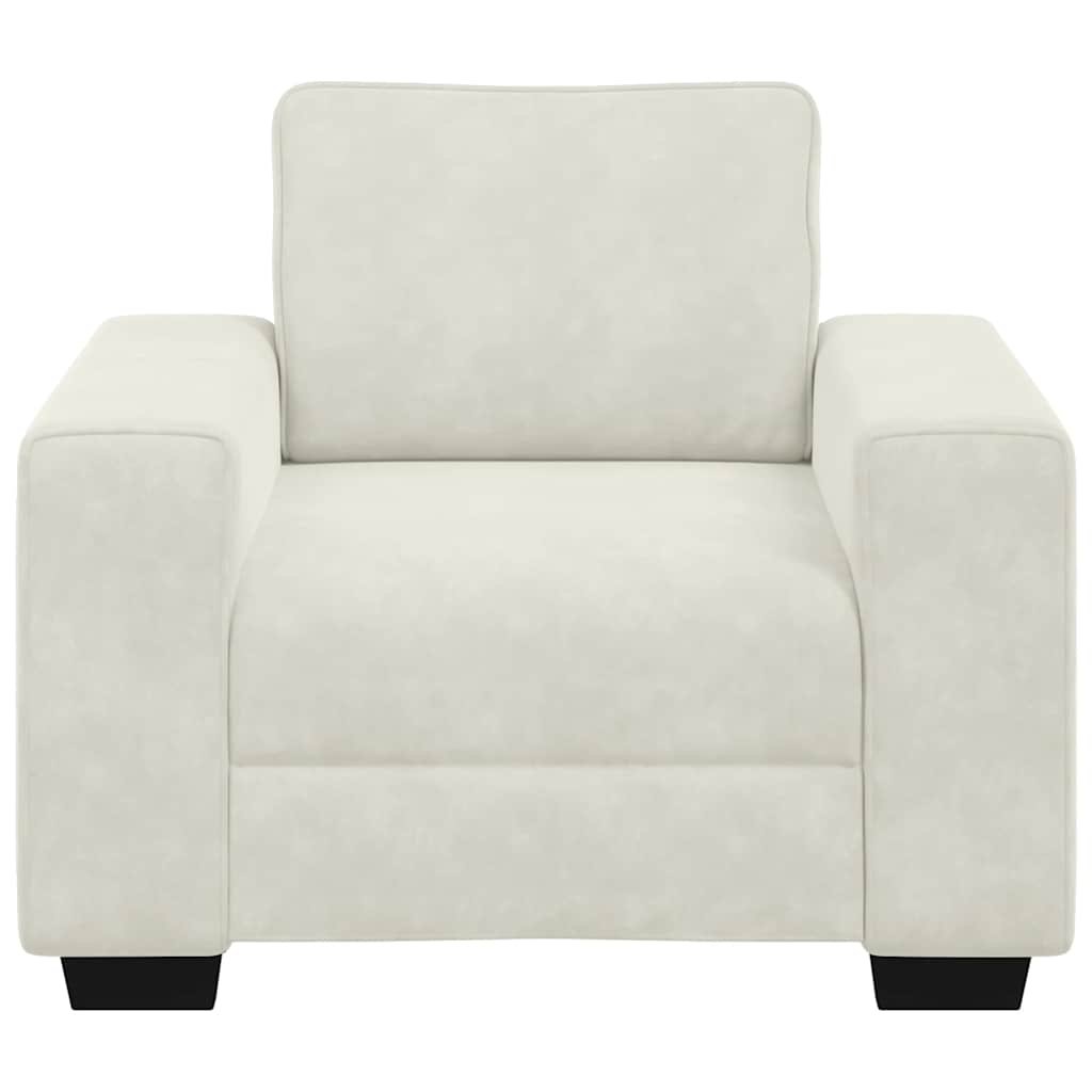 Poltrona 100x77x82 cm veludo creme