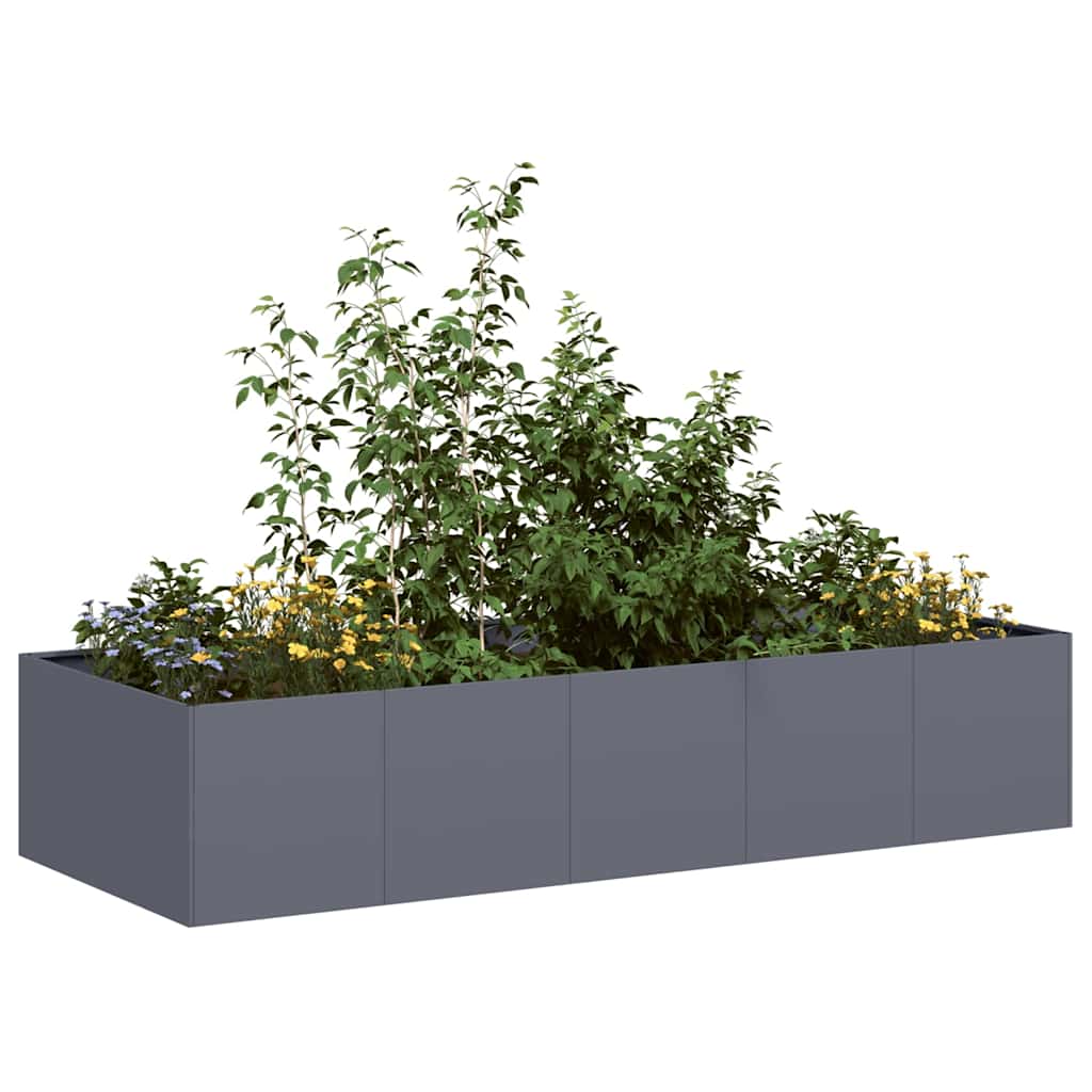 Vaso/floreira 200x80x40 cm aço antracite