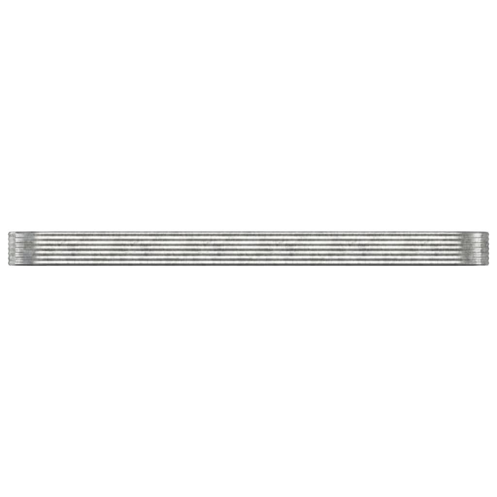 Canteiro elevado jardim 507x100x36 aço galvanizado prateado