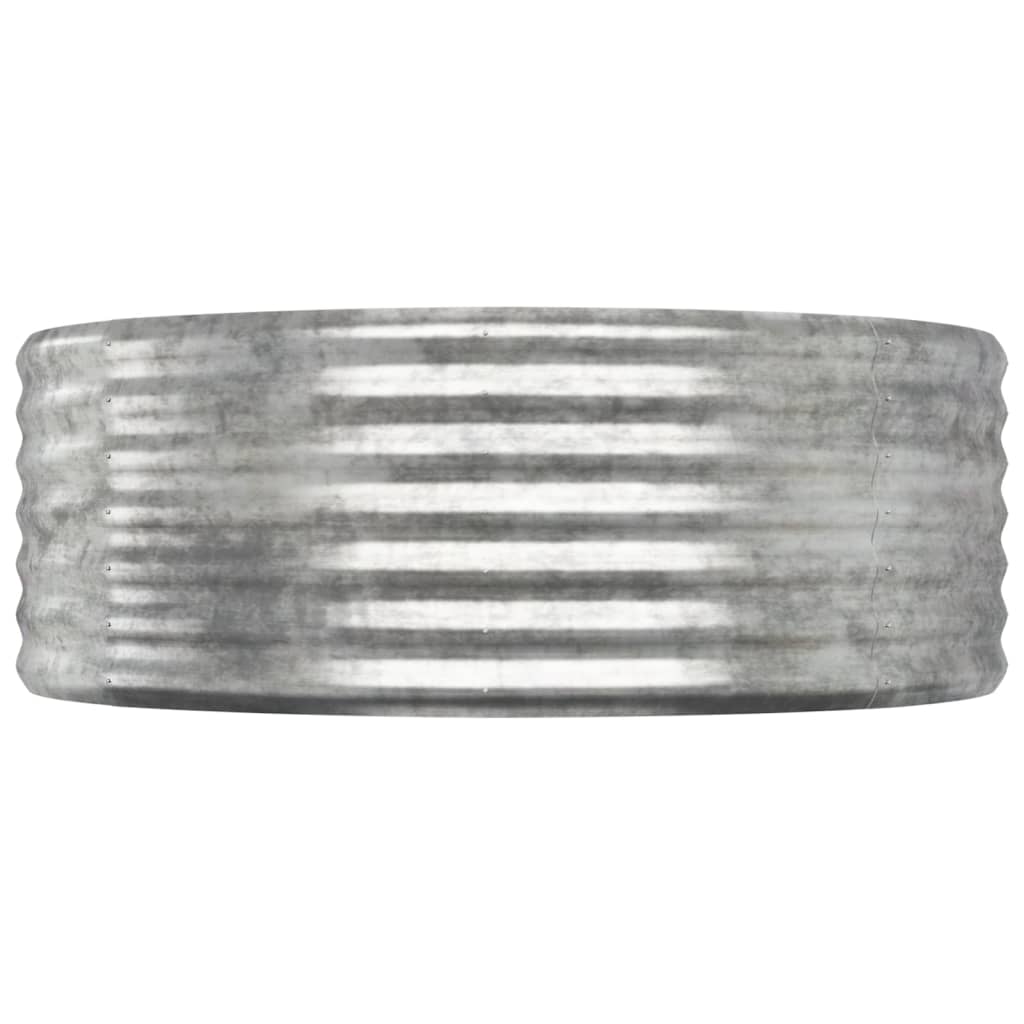 Canteiro elevado jardim 507x100x36 aço galvanizado prateado
