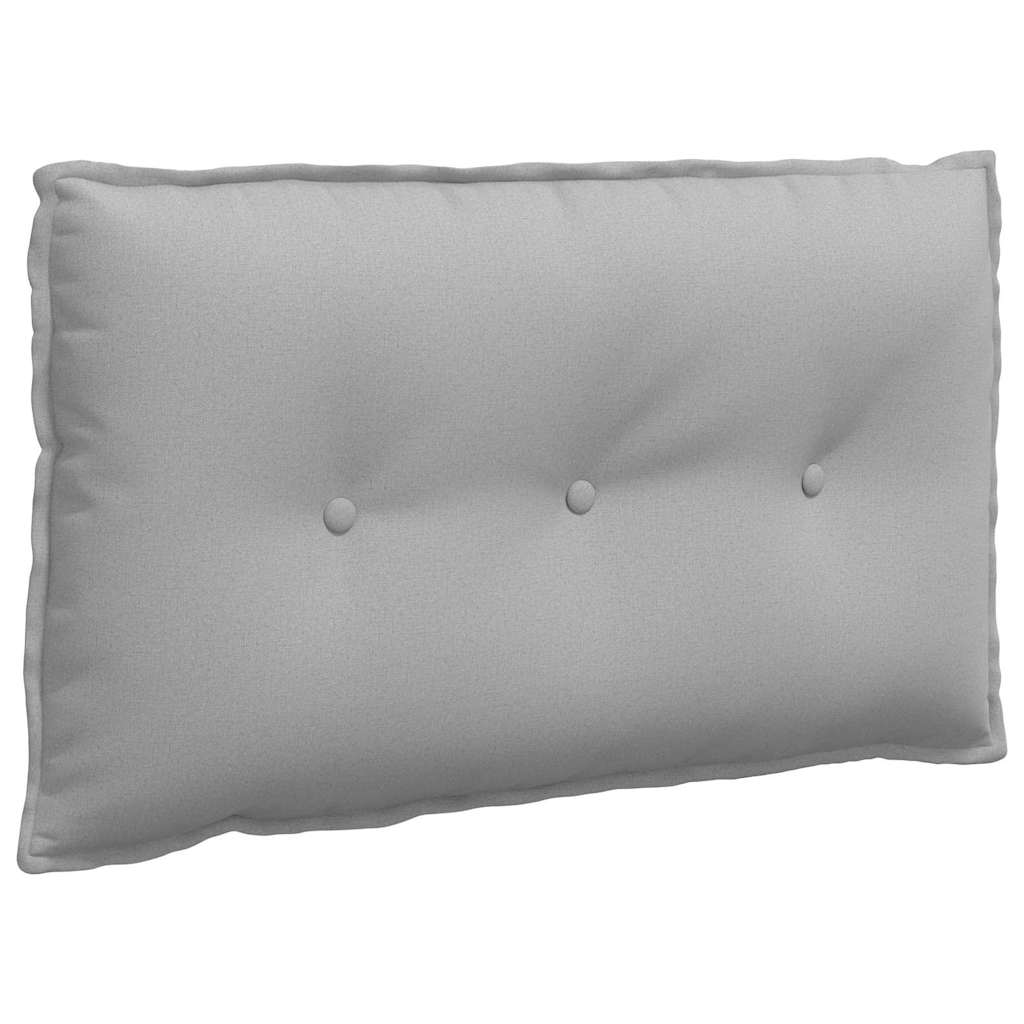 Travesseiro para costas cinza nuvem 80 x 19 x 50 cm tecido