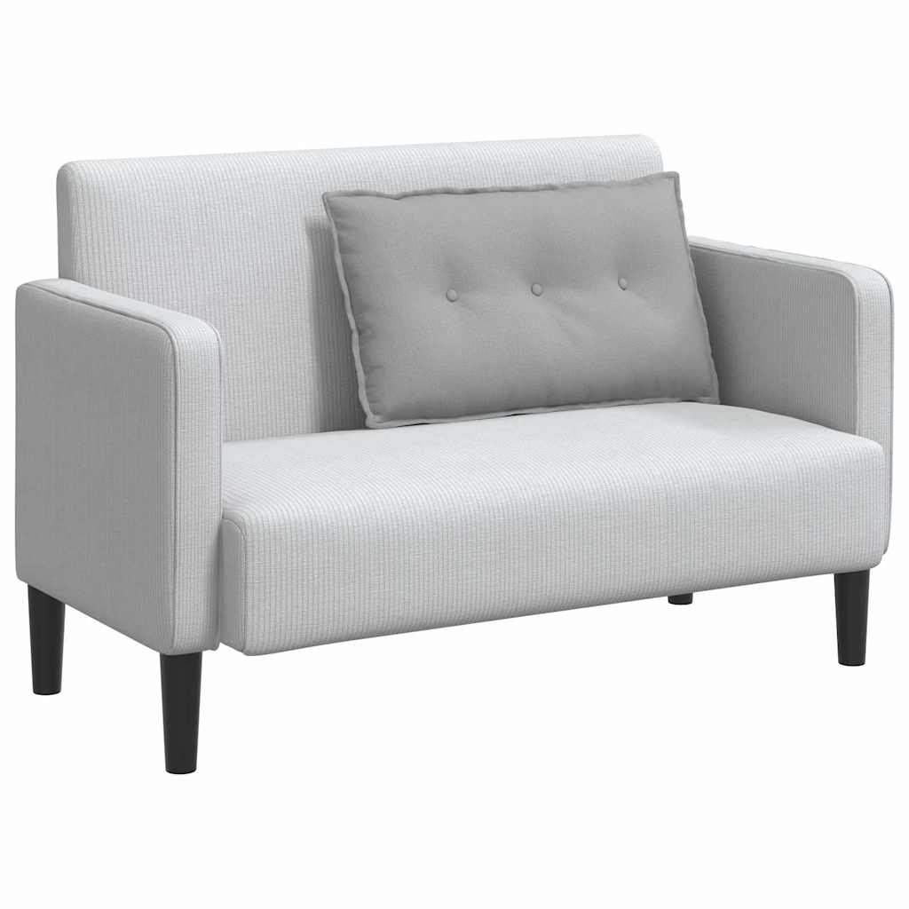 Travesseiro para costas cinza nuvem 80 x 19 x 50 cm tecido