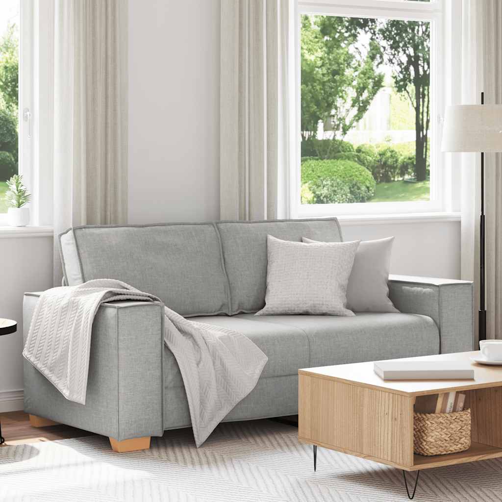 Sofá de 2 lugares cinza nuvem 180x78x84 cm tecido