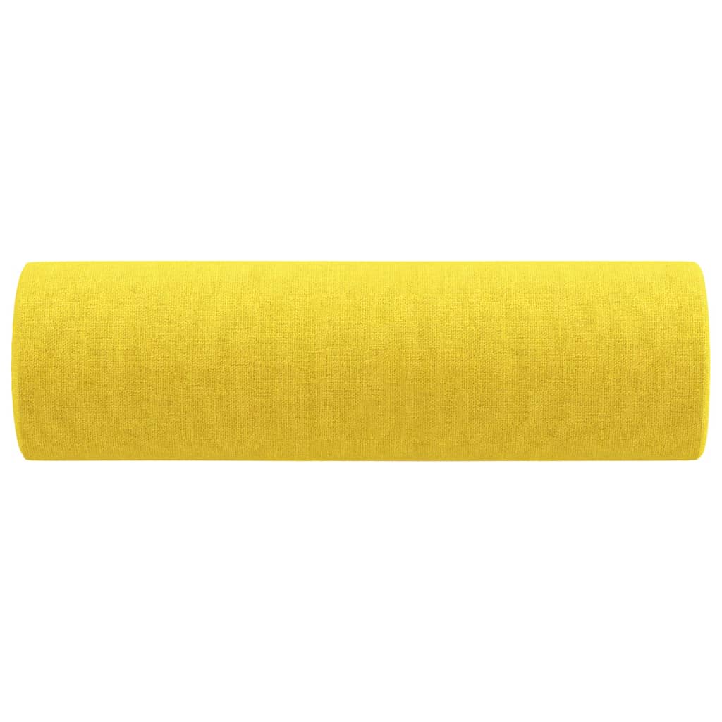 Almofadas decorativas 2 pcs ø15x50 cm tecido amarelo-claro