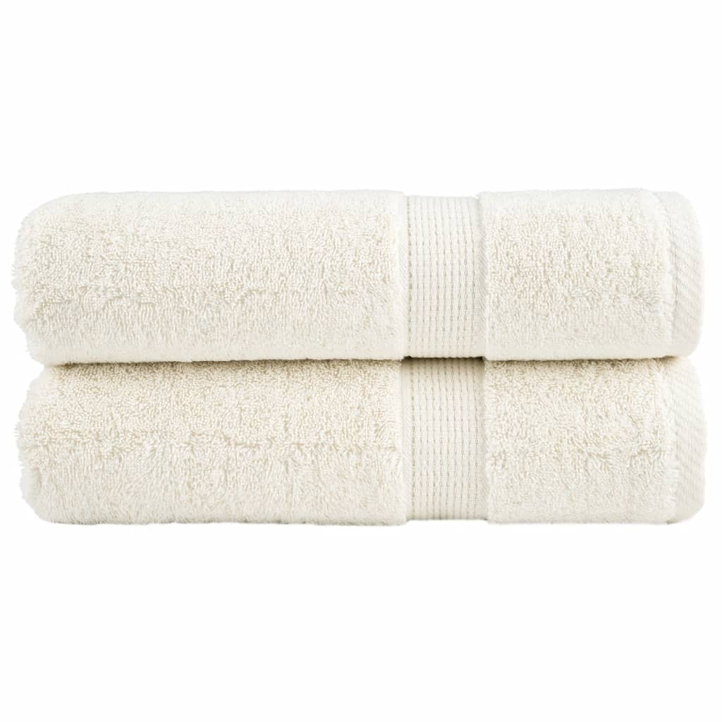Toalhas de mãos premium solund 2pcs 50x100 cm 600 gsm creme