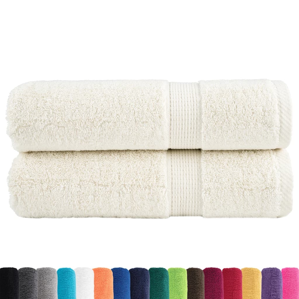 Toalhas de mãos premium solund 2pcs 50x100 cm 600 gsm creme