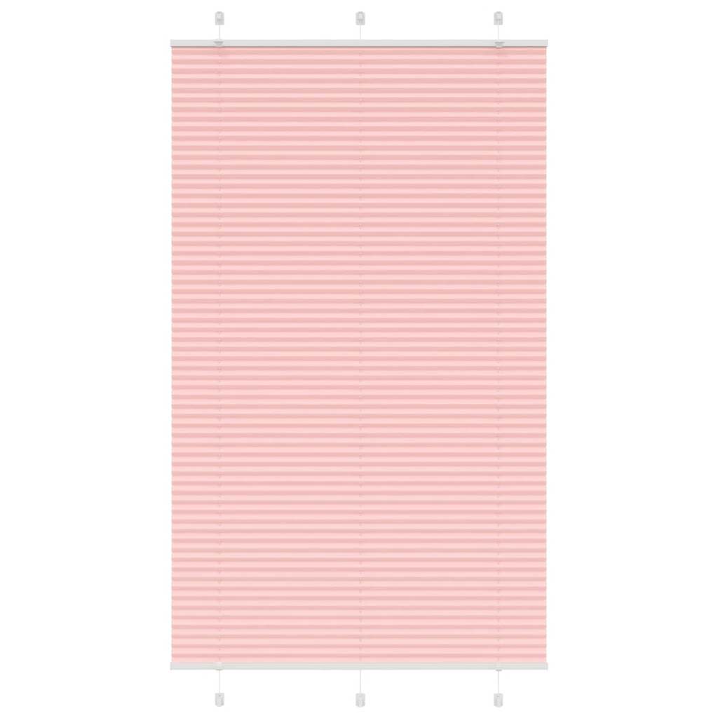Rosa plissada cega 115x200 cm largura tecido 114,4cm poliéster