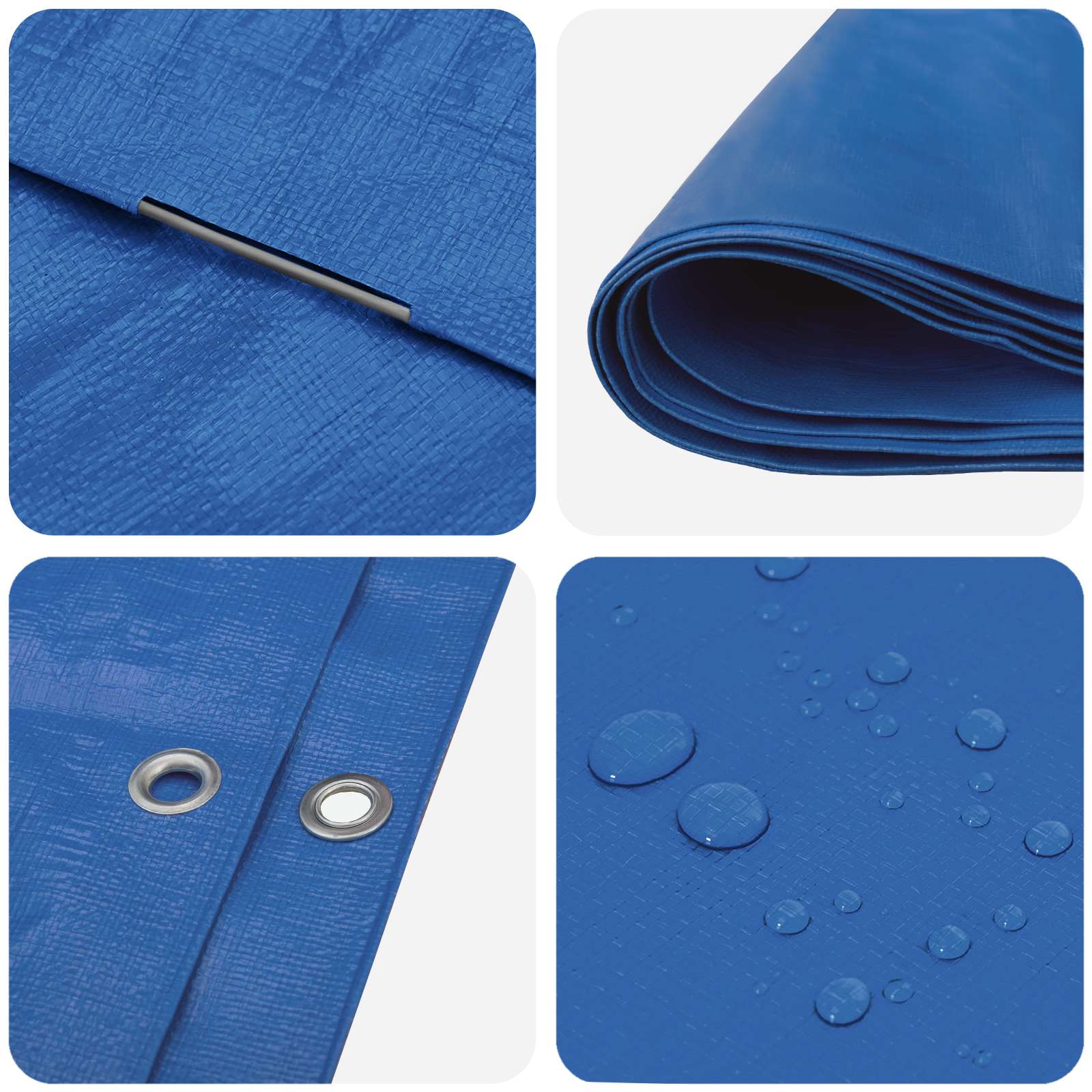 Lona com olhais azul 4 x 5 m 260 gsm PE