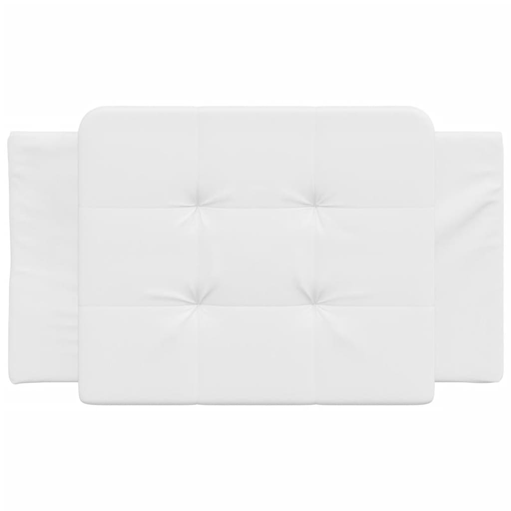 Almofadão de cabeceira zadar 80 cm couro artificial branco