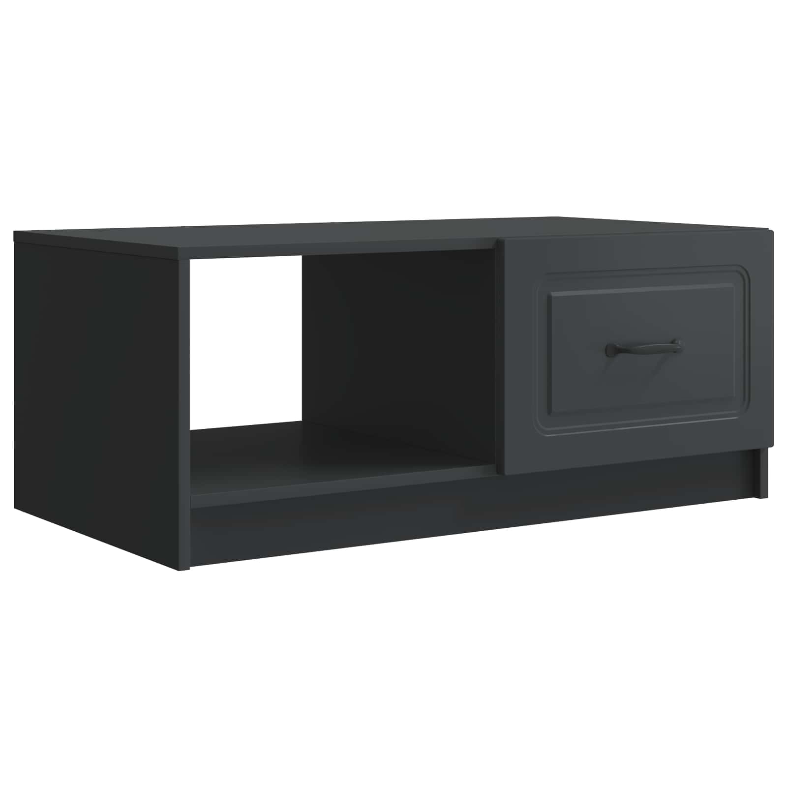 Mesa de centro preto 90 x 50 x 37 cm derivados de madeira