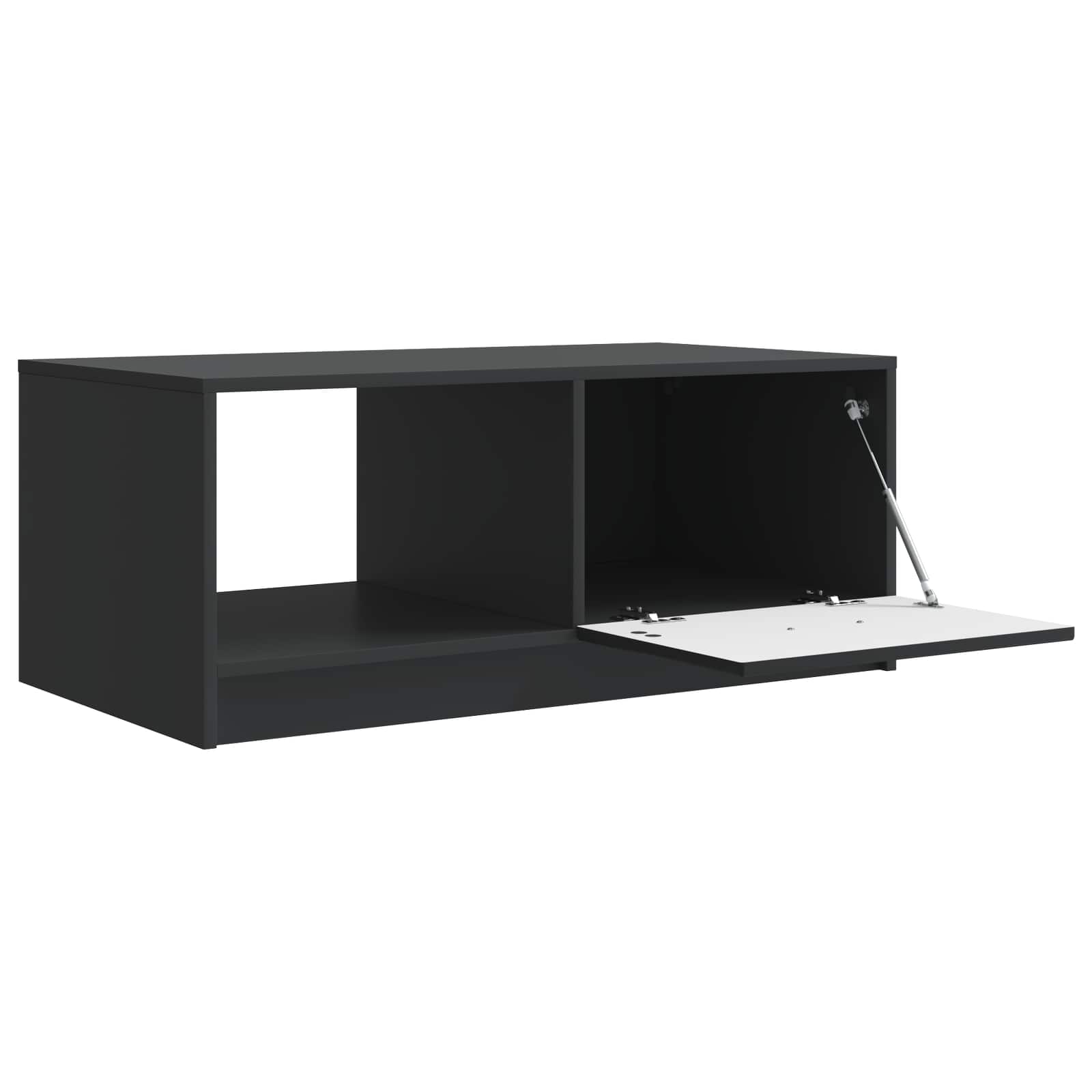 Mesa de centro preto 90 x 50 x 37 cm derivados de madeira