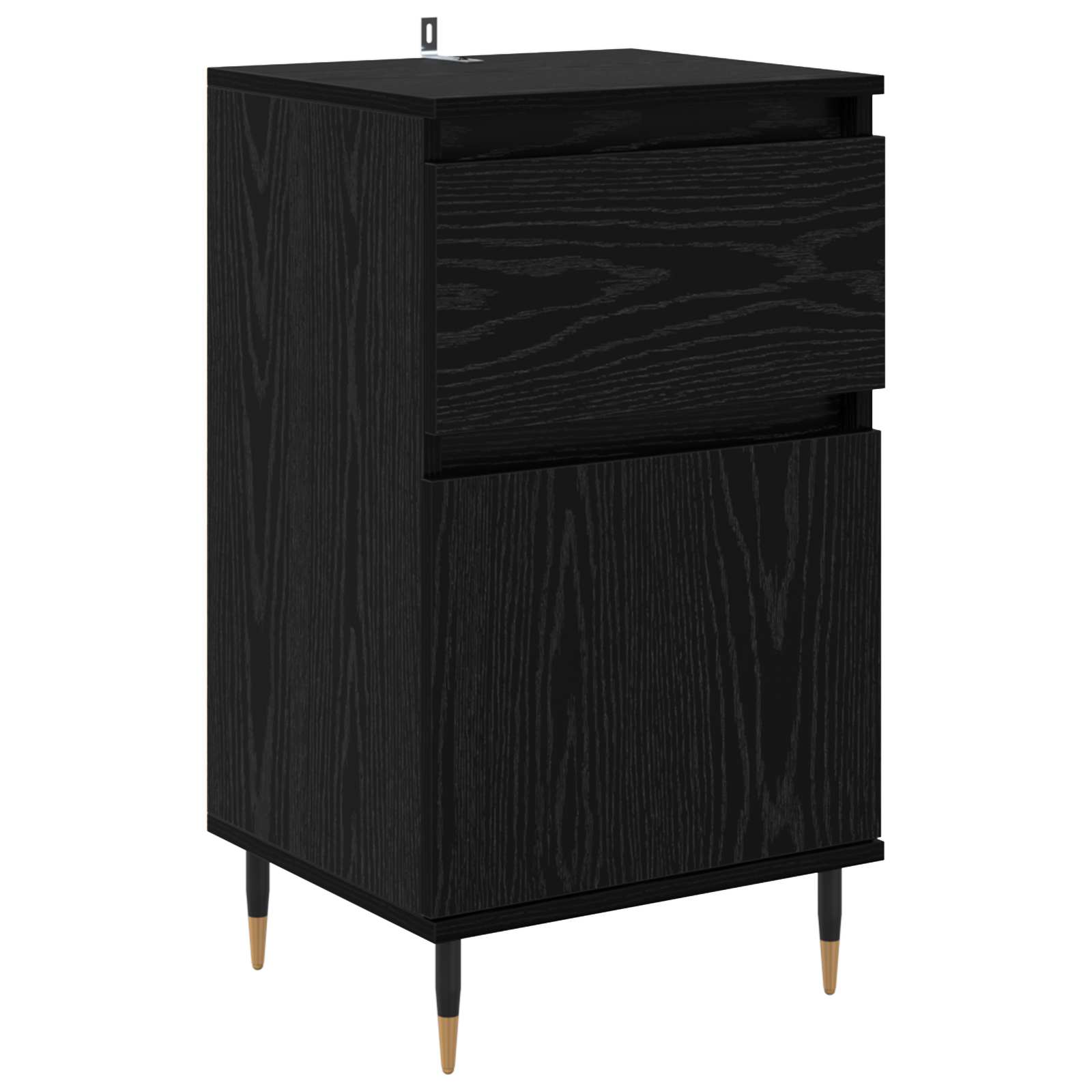 Buffet com gaveta carvalho preto 40 x 35 x 70 cm