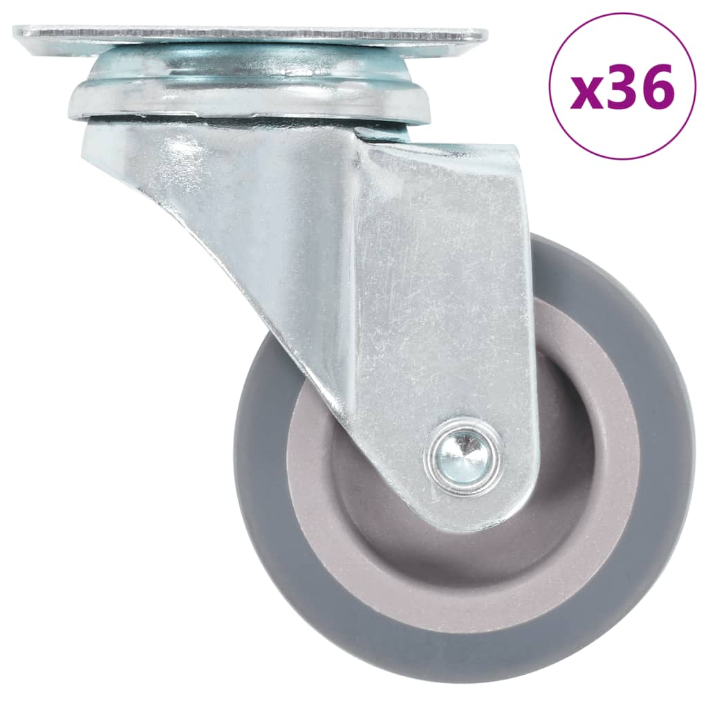 36 Pcs rodas giratórias 50 mm