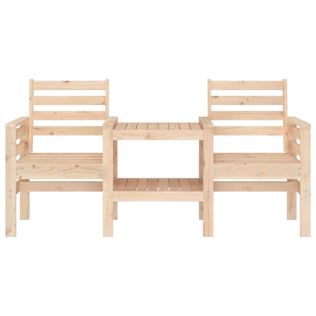 Banco de jardim 2 lugares com mesa pinho maciço
