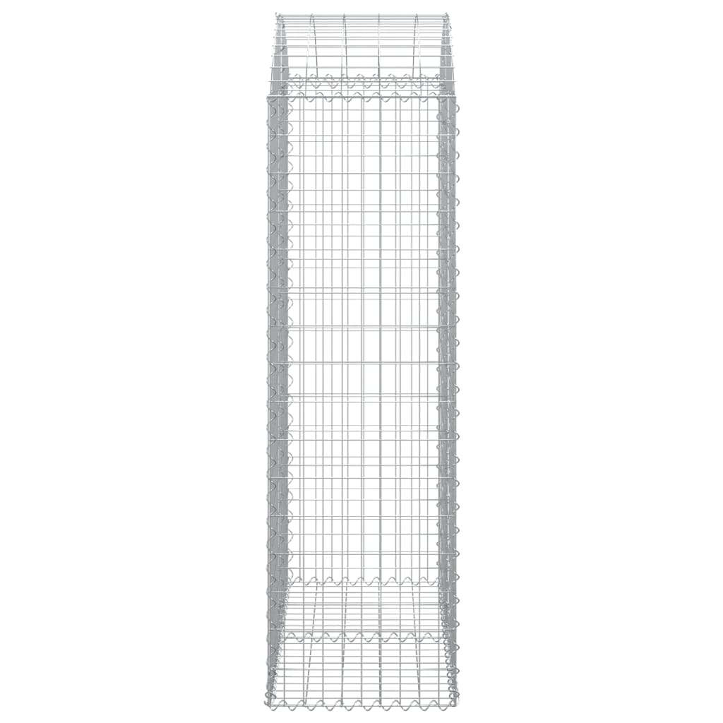 Cesto gabião arqueado 100x50x160/180 cm ferro galvanizado