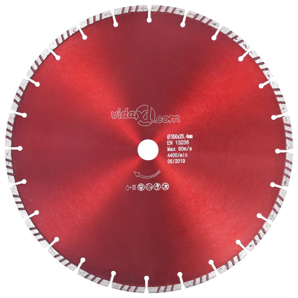 Disco de corte de diamante com aço turbo 350 mm
