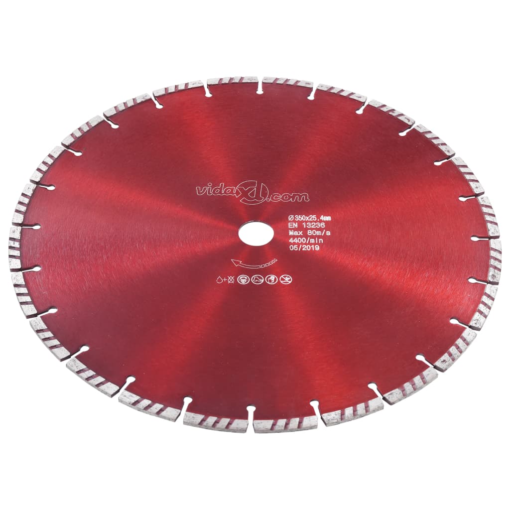 Disco de corte de diamante com aço turbo 350 mm