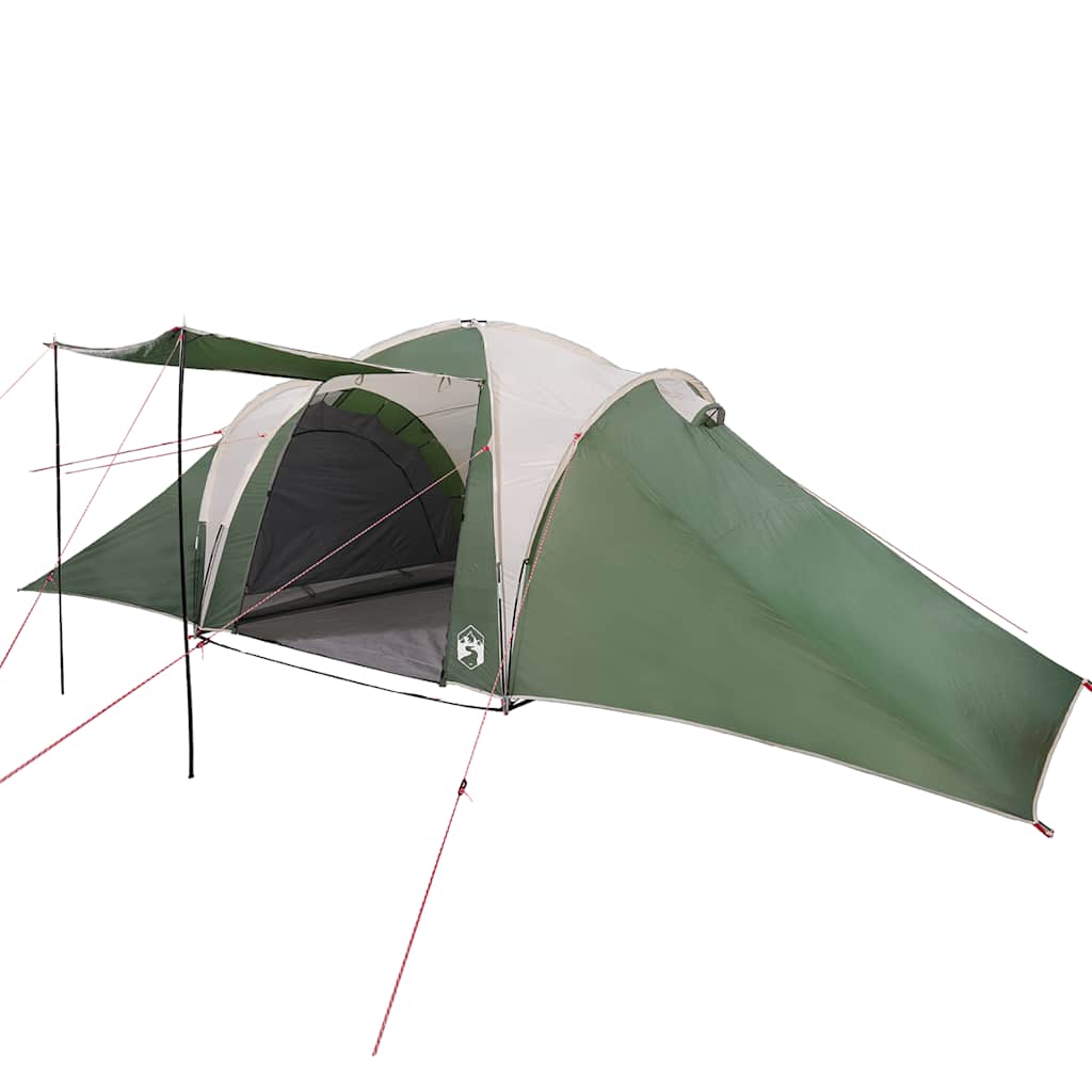 Tenda familiar em cúpula para 6 pessoas impermeável verde