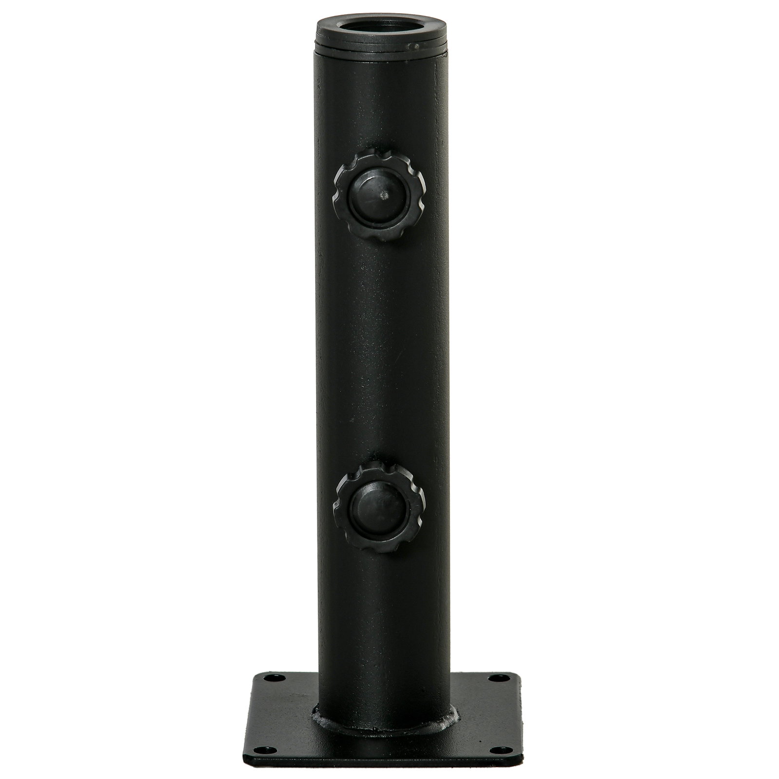 Suporte Chapéu de Sol para Chão de Cimento com 2 Botões de Bloqueio e 4 Parafusos Base de Chapéu de Sol para Mastros de 34/38/48