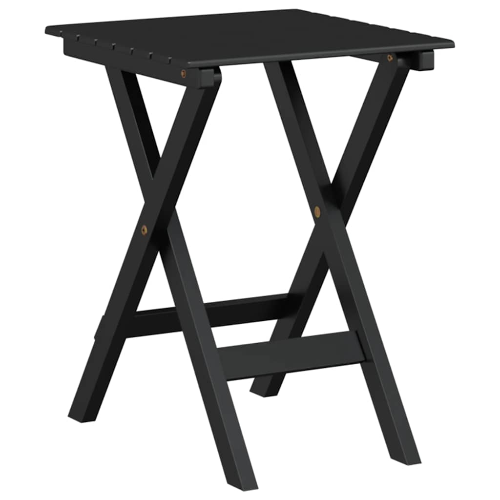 Cadeiras de baloiço 2 pcs c/ mesa dobrável álamo maciço preto