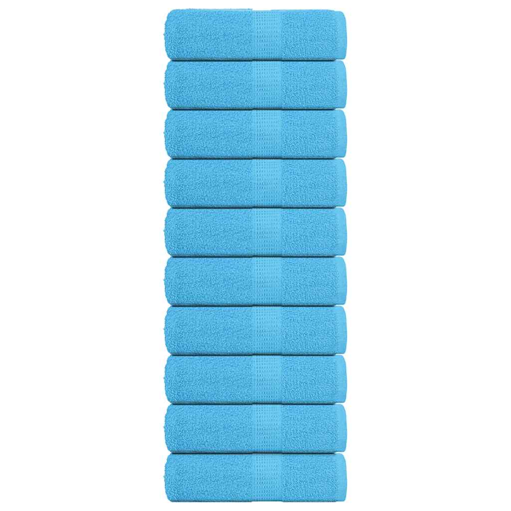Toalhas de rosto frogn 10 unidades turquesa 30x30 cm 360 g/m²