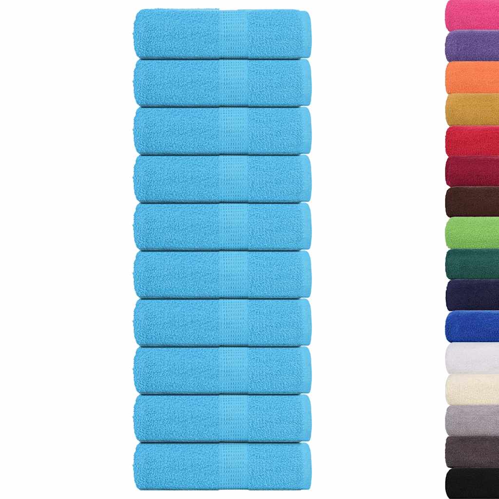 Toalhas de rosto frogn 10 unidades turquesa 30x30 cm 360 g/m²