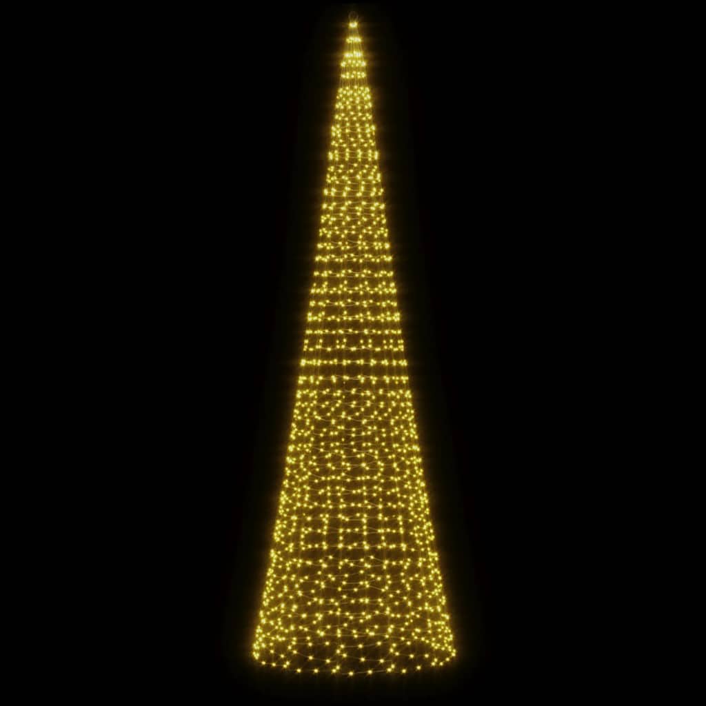Árvore de natal LED 1534 leds branco quente 500 cm