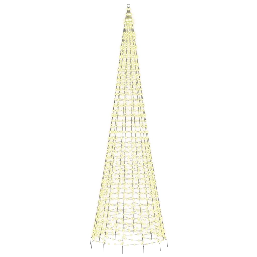 Árvore de natal LED 1534 leds branco quente 500 cm