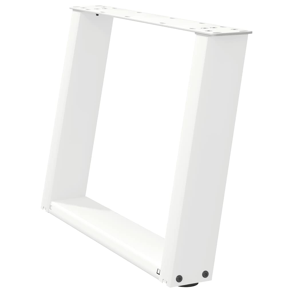Pés para mesa de centro em formato de u, 2 peças, branco, 70x (42-43) cm, aço